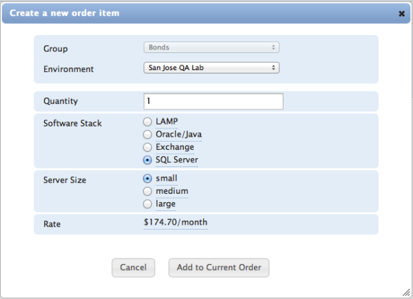 C2 Self Service Showback pricing Rate Cloud IT Metering