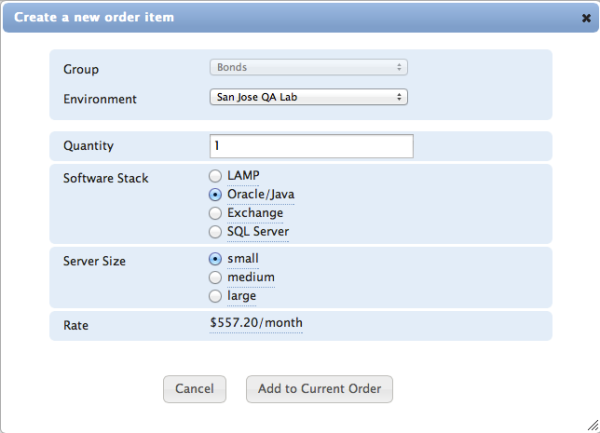 C2 Self Service Showback pricing Rate Cloud IT Metering