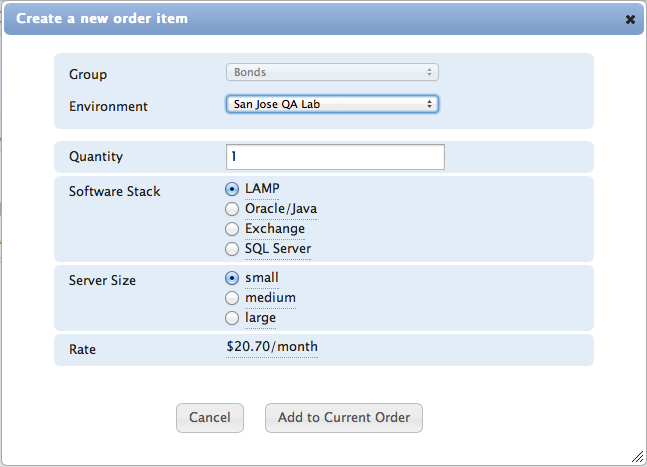 C2 Self Service Showback pricing Rate Cloud IT Metering