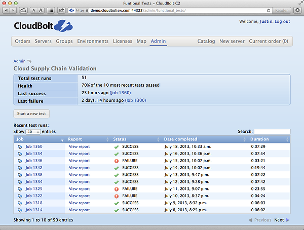 Cloud Supply Chain Validator Screenshot